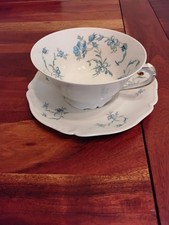 Dejeuner Bouquet De Fleurs Bleues Ancienne Manufacture Royale De Limoges