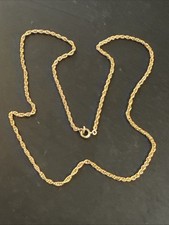 Tres Beau Collier Maille 1930 Art Nouveau Plaquer Or 18k 750/1000 torsadé