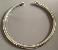 Tour de cou collier argent torque bijou collier jonc argent silver necklace