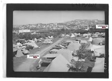 Plaque verre photo positif noir & blanc 13x18 cm camping Bidart voitures France