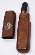 - RARE ETUI BOIS PUMA COUPE CHOUX SOLINGEN PUMA avec 1 dent COLLECTION RASOIR  D