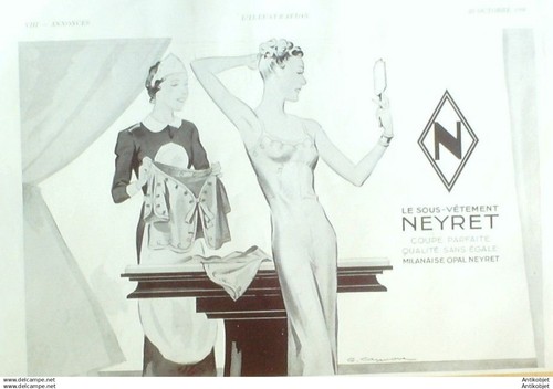 Publicite lingerie neyret 1938 - lingerie,