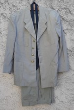 Veste Pantalon Kaki Officier Marine Nationale vintage tergal uniforme ORIGINAL