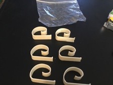 Vintage Set of 6 White Plastic