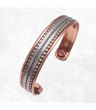 Bracelet Magnétique en cuivre motif boules BMC1