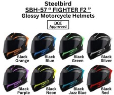 Casque moto intégral brillant