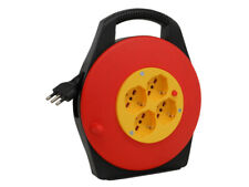 Extension Électrique 5 M Avec Enrouleurs de Câbles 4 Prises Schuko Deluxe Câble