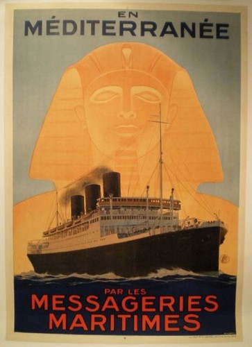 Affiche poster bateau paquebot - affiche,