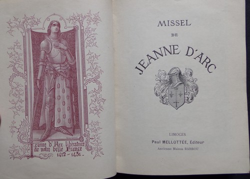 Missel jeanne d arc - de, d'arc