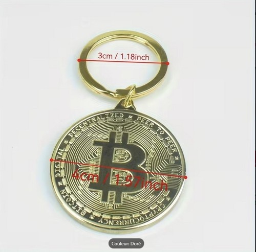 Bitcoin porte clé couleur - -,