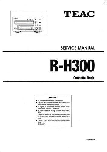 Manuel service pour teac - service,