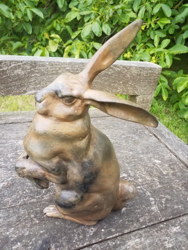 Lièvre hare hase bronze - hare,