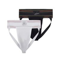 Jockstrap coton extensible support noir blanc paquet de 2 petite taille us