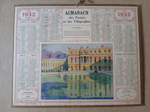 Calendrier ptt almanach - almanach, la
