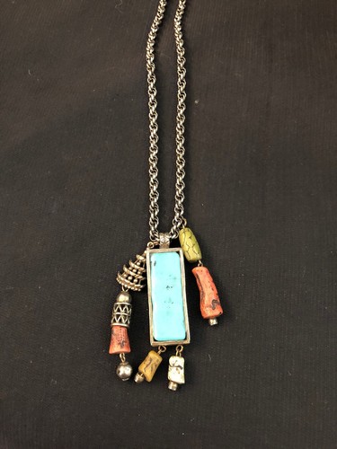Women turquoise pendant - women's,