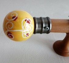 Boule décorative pour tringle à rideaux en céramique