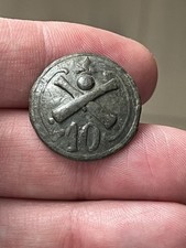 Bouton du 10eme Régiment D’Artillerie, 1er Empire, GM, Napoleon, Etain