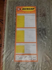 Ancienne plaque en tôle pneumatiques ( tableau de chambres,valves ) DUNLOP 1969