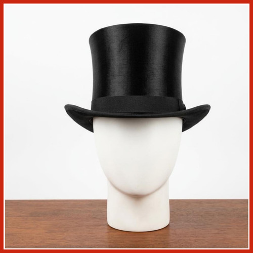 Black satin finish top - black, hat