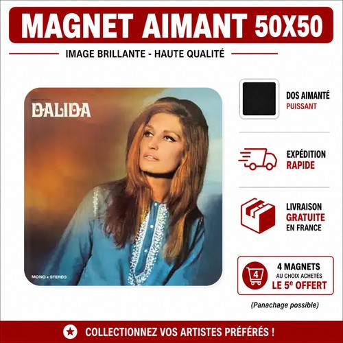 Magnet dalida 5x5 cm - , aimant
