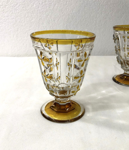 Ancien verre charles orange - verre,