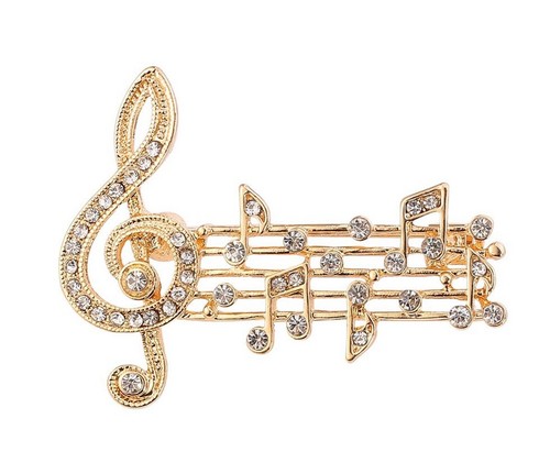 Broche bijou partition - ,, notes