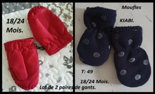 Lot de 2 paires de gant moufle