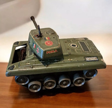 Char d'assaut PUMA en métal vintage – Jouet ancien à clé rare et collection