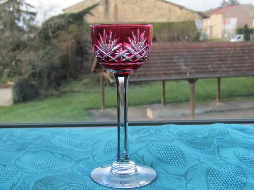 Verre liqueur rose rouge - rose,