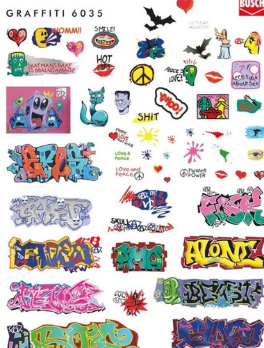 Busch 6035 feuille graffiti - feuille,