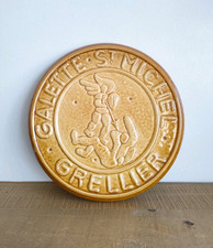Dessous De Plat Galette Saint Michel En Céramique Publicitaire Ancien Vintage