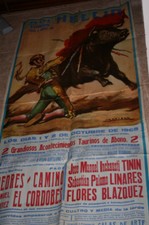 GRAN CARTEL CORRIDA DE TOROS, PEDRES PACO CAMINO Y EL CORDOBES, HELLIN 1965