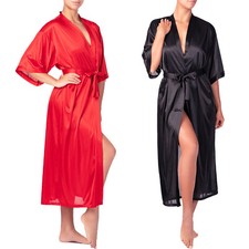 Long Kimono Déshabillé Lingerie Sexy Peignoir Femme Made in EU Neuf S M L XL XXL