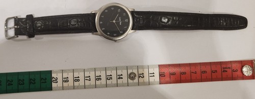 Montre bracelet cuir noir