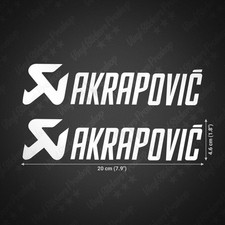 Kit 2 stickers AKRAPOVIC 20 cm