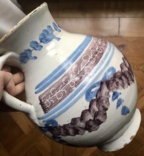 GRAND PICHET CERAMIQUE FAÏENCE TALAVERA ESPAGNE FIN XVIII 18eme DÉBUT XIX 19eme