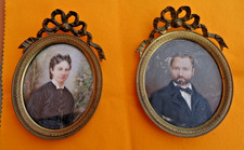 2 MINIATUREs XIX DANS CADRE