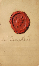 1 Blason Cachet cire ancien Sceau Armoiries Héraldique Noblesse