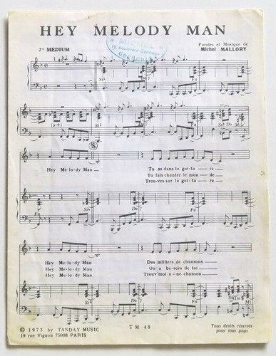 Partition vintage sheet music
