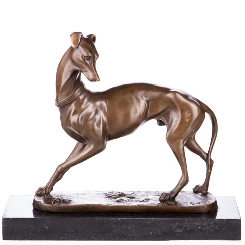 Sculpture bronze chien - sculpture, en