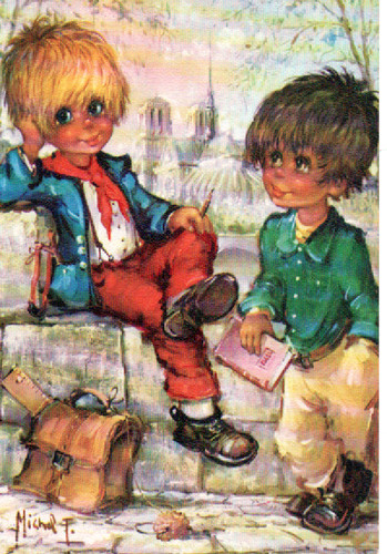 Carte postale les poulbots - carte,