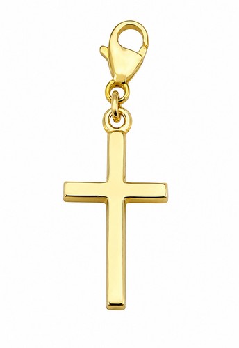 Charm croix 585 poli mm - or,