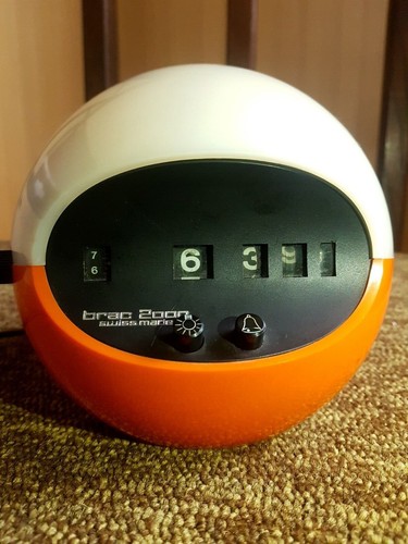 Rare lampe réveil orange - :,