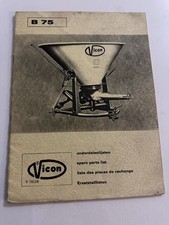 Catalogue Vicon B75 – Pièces détachées épandeur engrais – Vintage Holland