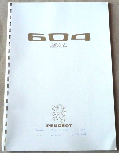 1975 peugeot 604 catalogue - peugeot, sl