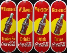 COCA COLA - 4 X PLAQUE DE