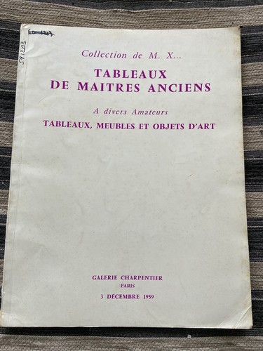 Rare catalogue vente - vente, 1959