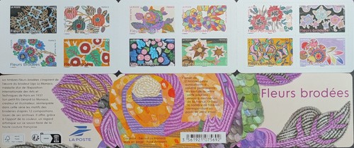 Fleurs brodees carnet - brodees, 12