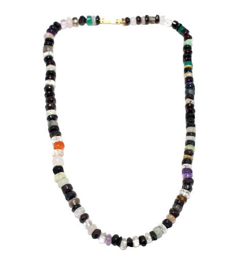 Perlé collier mala pierre - collier,