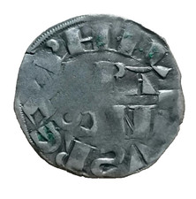 PHILIPPE II DIT "PHILIPPE AUGUSTE" Denier parisis n.d. Paris en argent